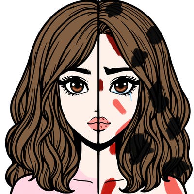 realistic girl split