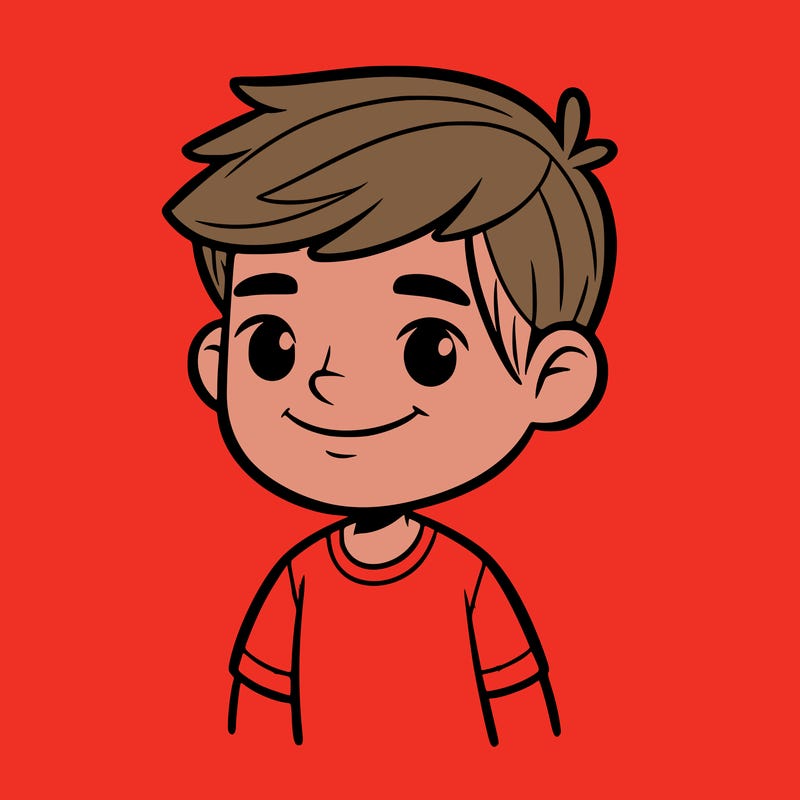 a boy with smiling face