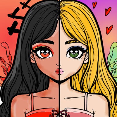 realistic girl split