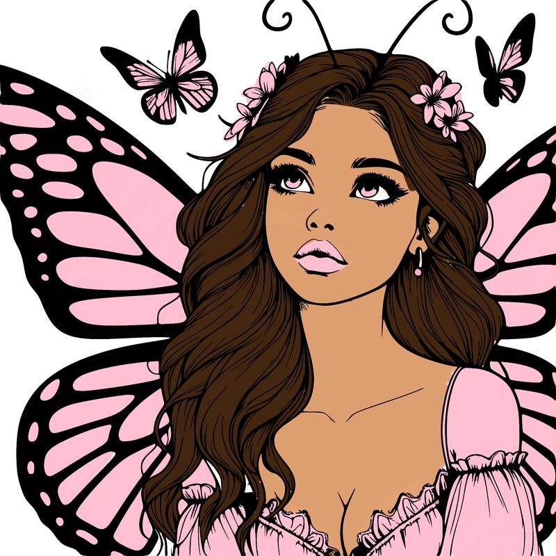 butterfly fairy realistic girl