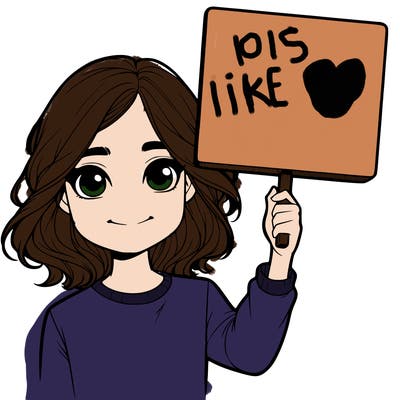 realistic girl holding up a sign