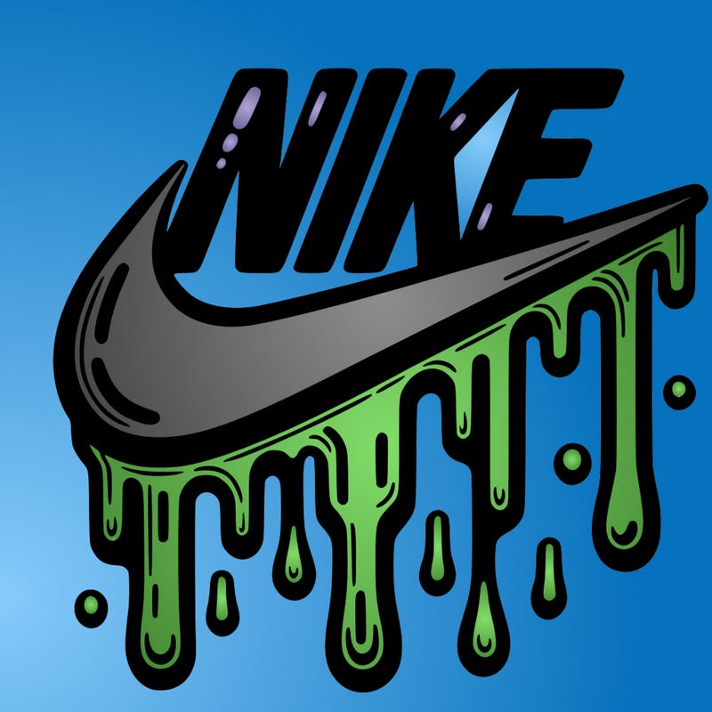 dripping nike logo