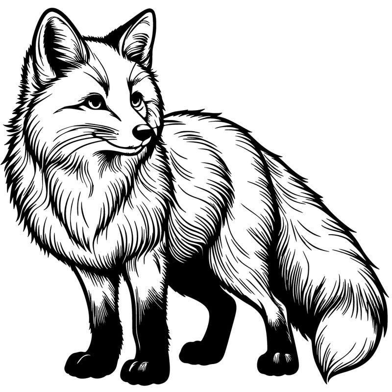 realistic  fox