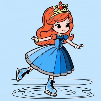 princess skating on ice