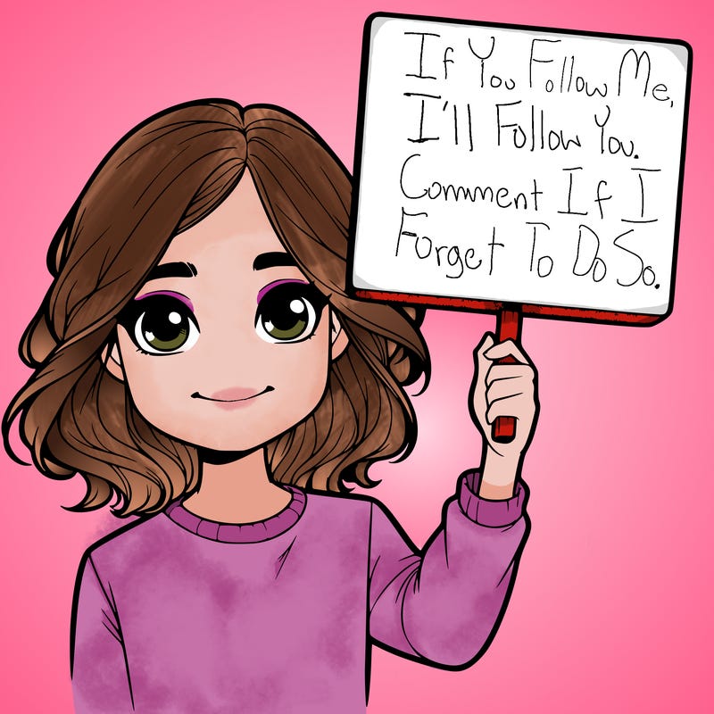 realistic girl holding up a sign