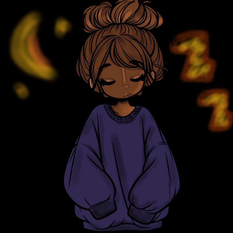 girl with baggy sweatshirt and messy bun