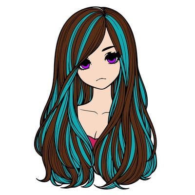 realistic long hairs girl