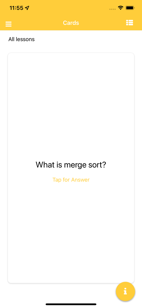 GCSE Computer Science Pro - GCSE Computer Science Proアプリからのマージソートとは何かという質問のデジタルフラッシュカード