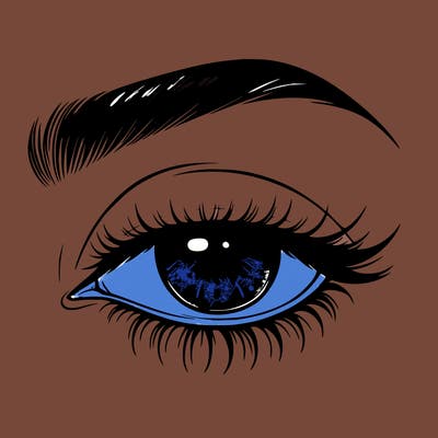 eye closed realistic