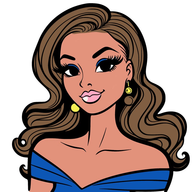 bold and clean: beautiful coquette woman