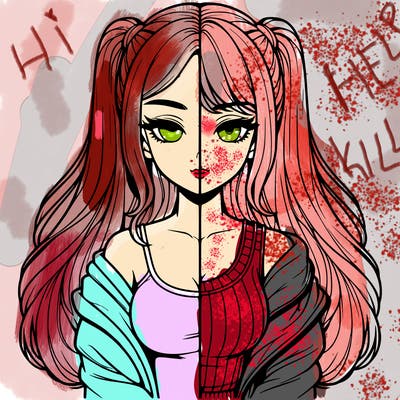 realistic girl split