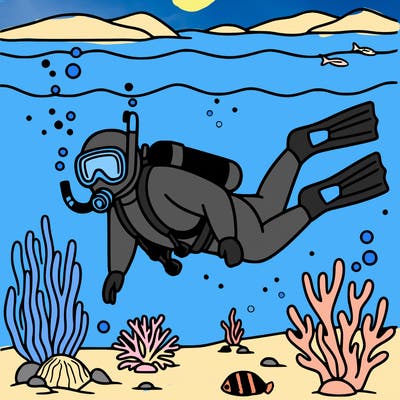 scuba diverse in the ocean