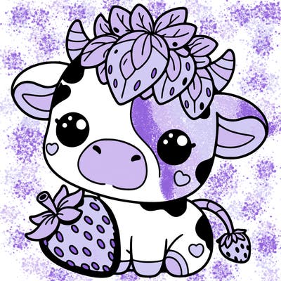 cute strawberry cow