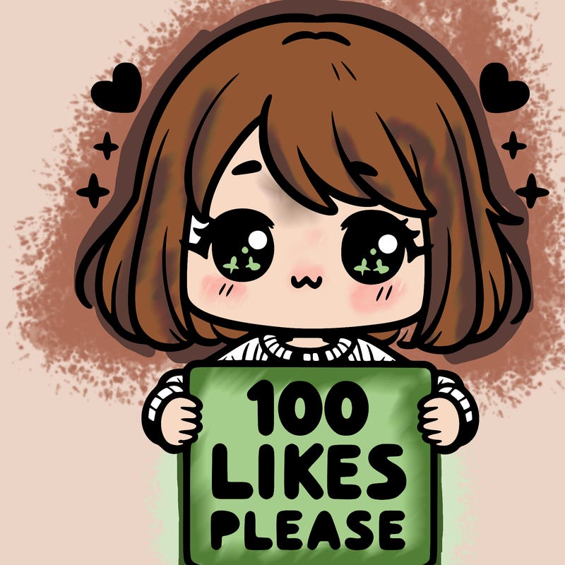 cute girl holding a sign saying 100 likes please