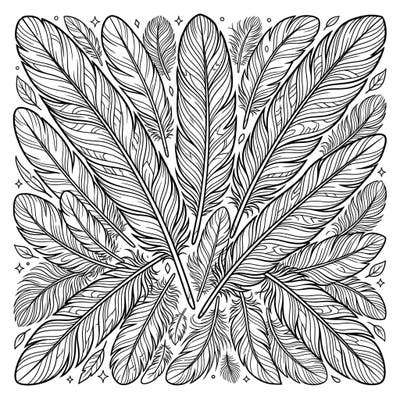 Dive into the prehistoric world with this unique Velociraptor feather coloring template. Explore intricate plumage and delicate structures, perfect for an engaging artistic journey.