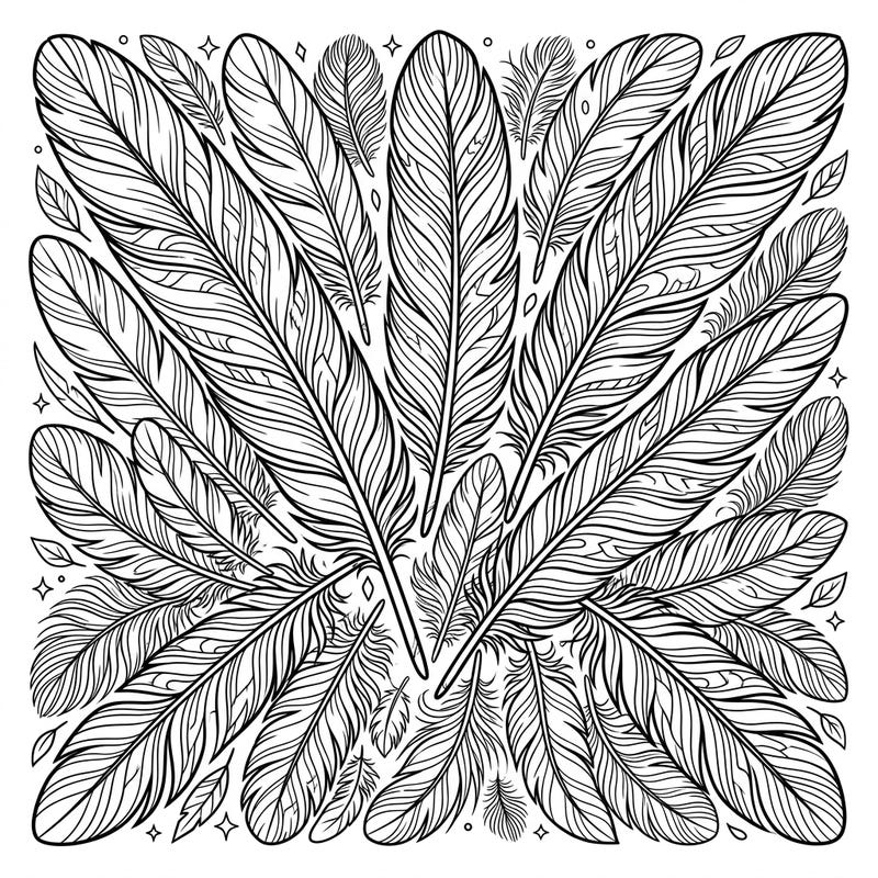 Dive into the prehistoric world with this unique Velociraptor feather coloring template. Explore intricate plumage and delicate structures, perfect for an engaging artistic journey.