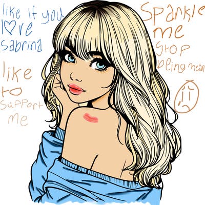 realistic girl with bangs looking over her shoulder