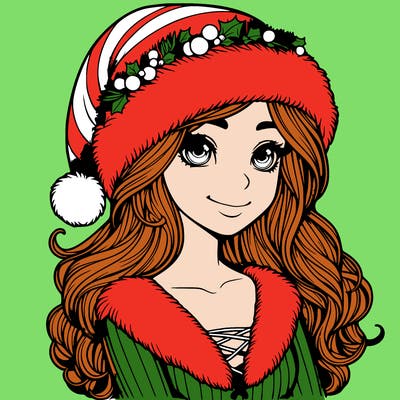 realistic christmas  girl