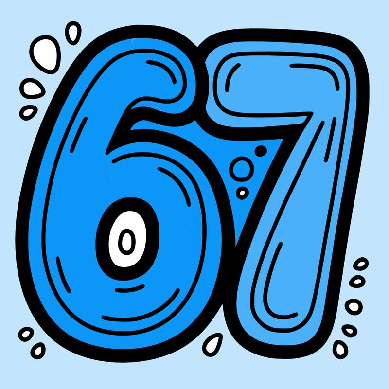 the number 67