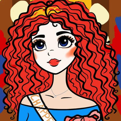 woman with curly hair