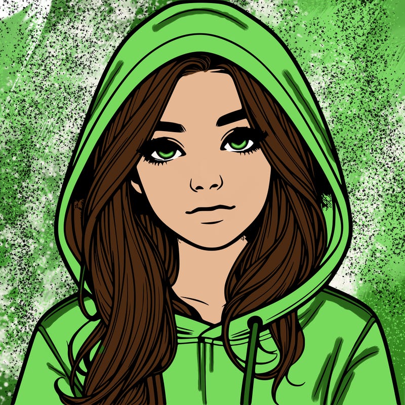 realistic girl with a hoodie