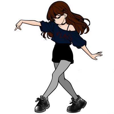 realistic girl danceing