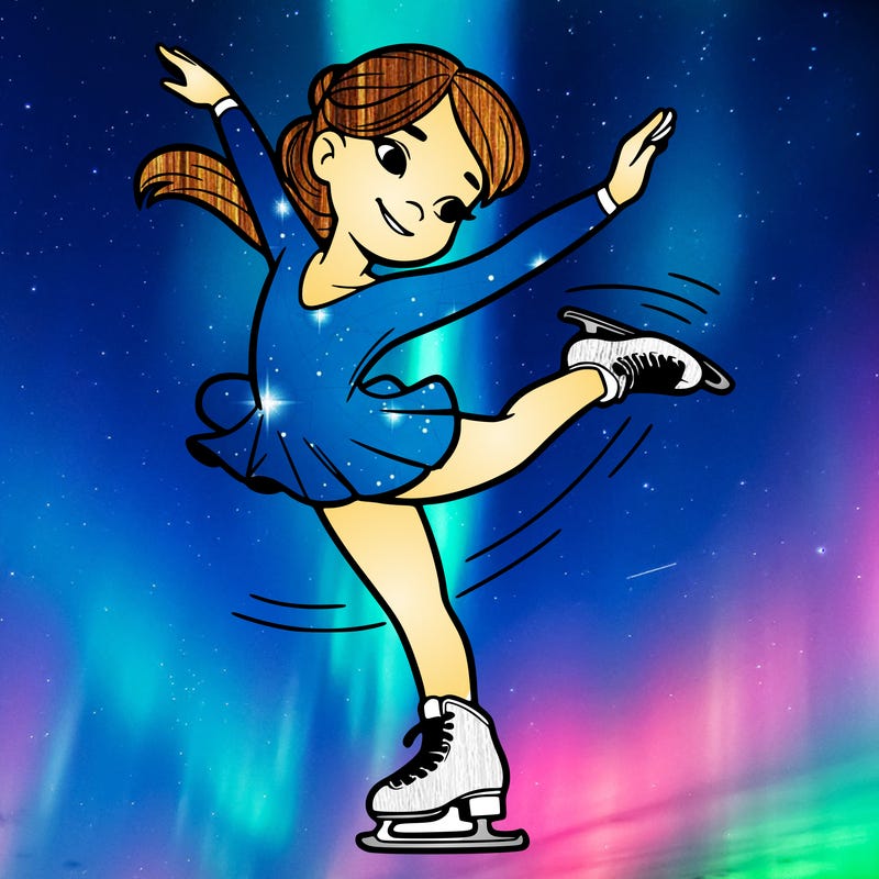 figure skater girl doing a spin