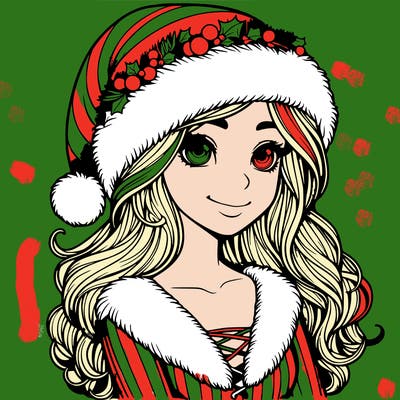 realistic christmas  girl