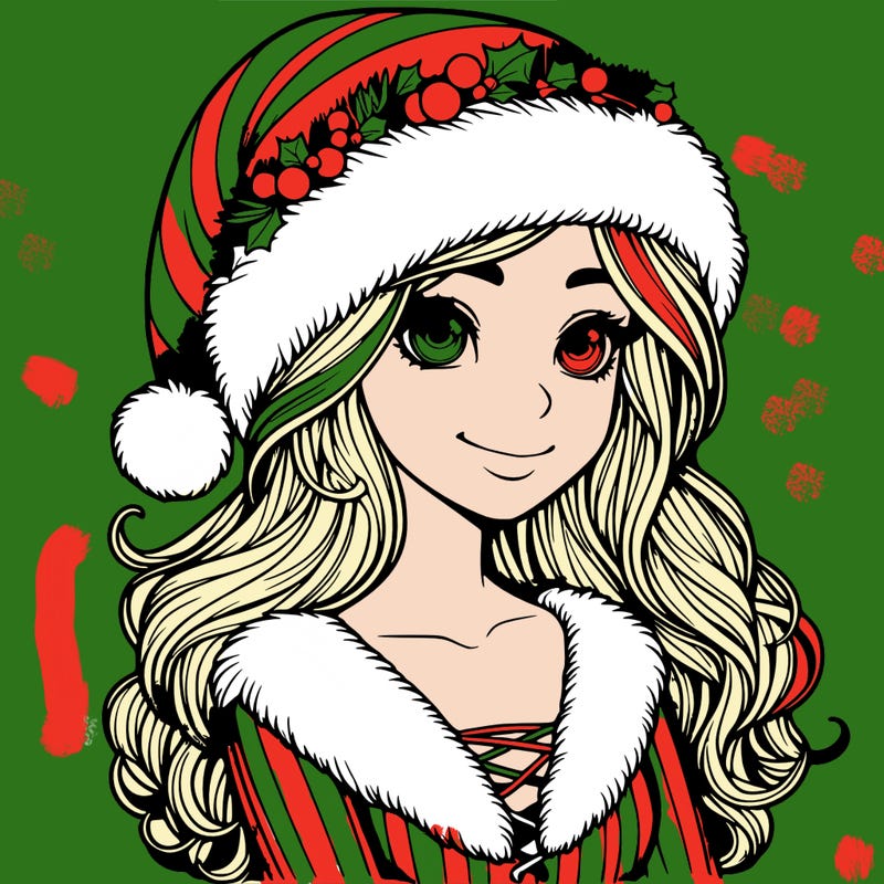 realistic christmas  girl