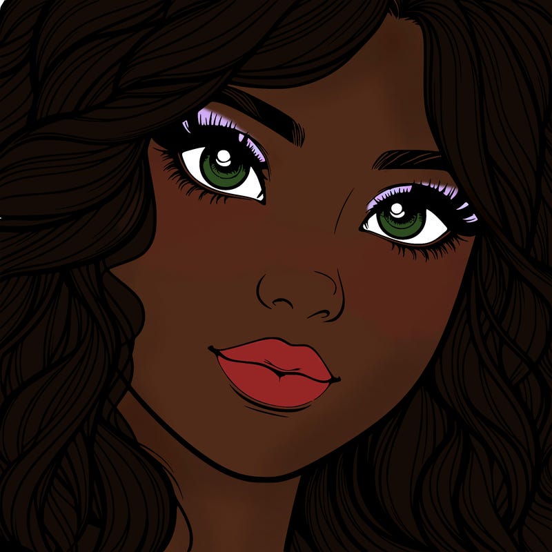 beautiful realistic girl close up to the camera with wavy hair,