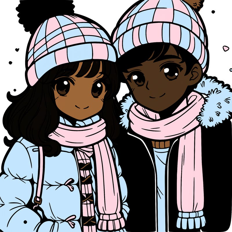 boyfriend and girlfriend in winter outfit’s