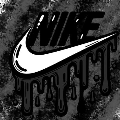 dripping nike logo