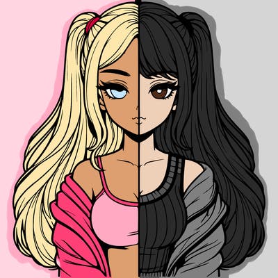 realistic girl split