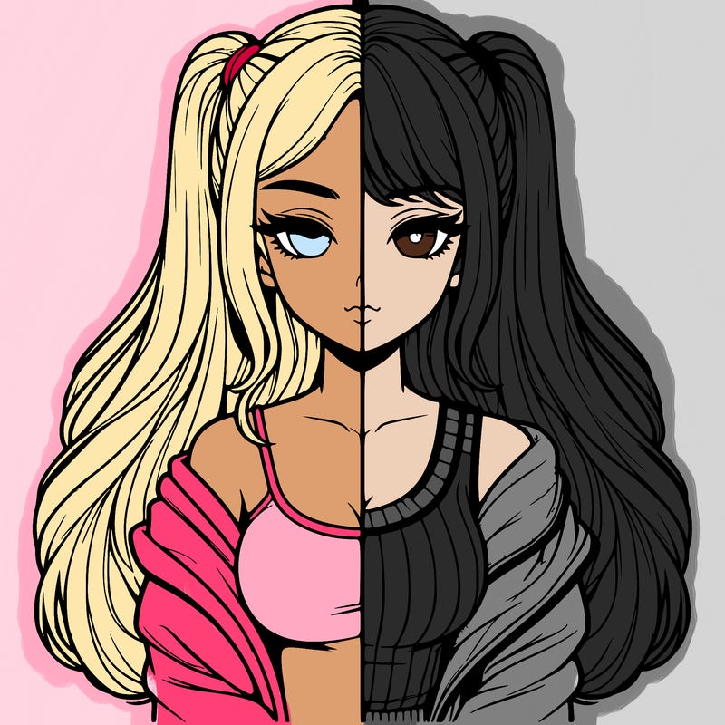 realistic girl split