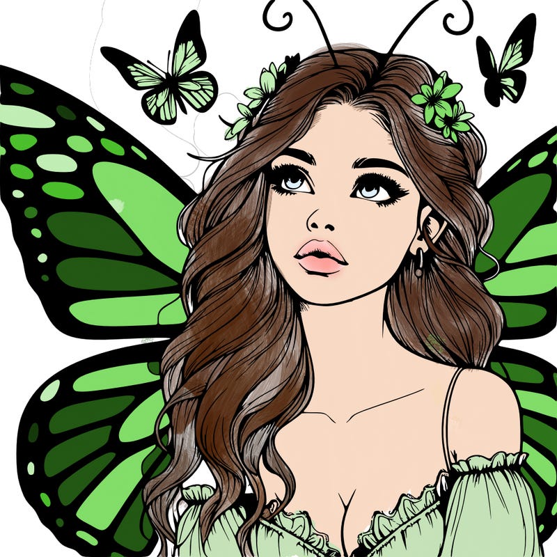 butterfly fairy realistic girl
