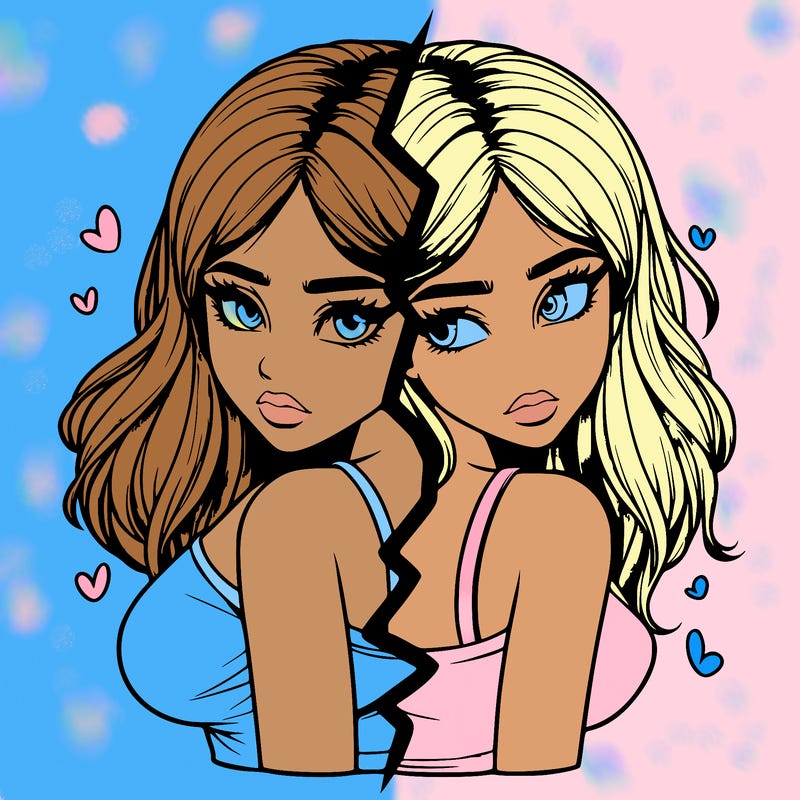 realistic girl split