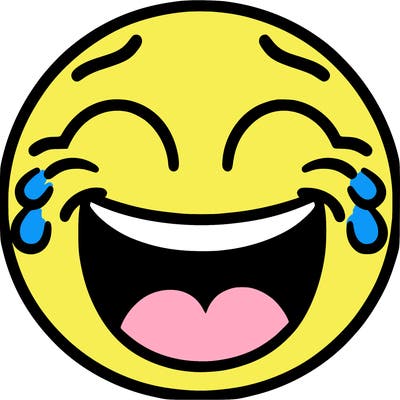 a laughing emoji
