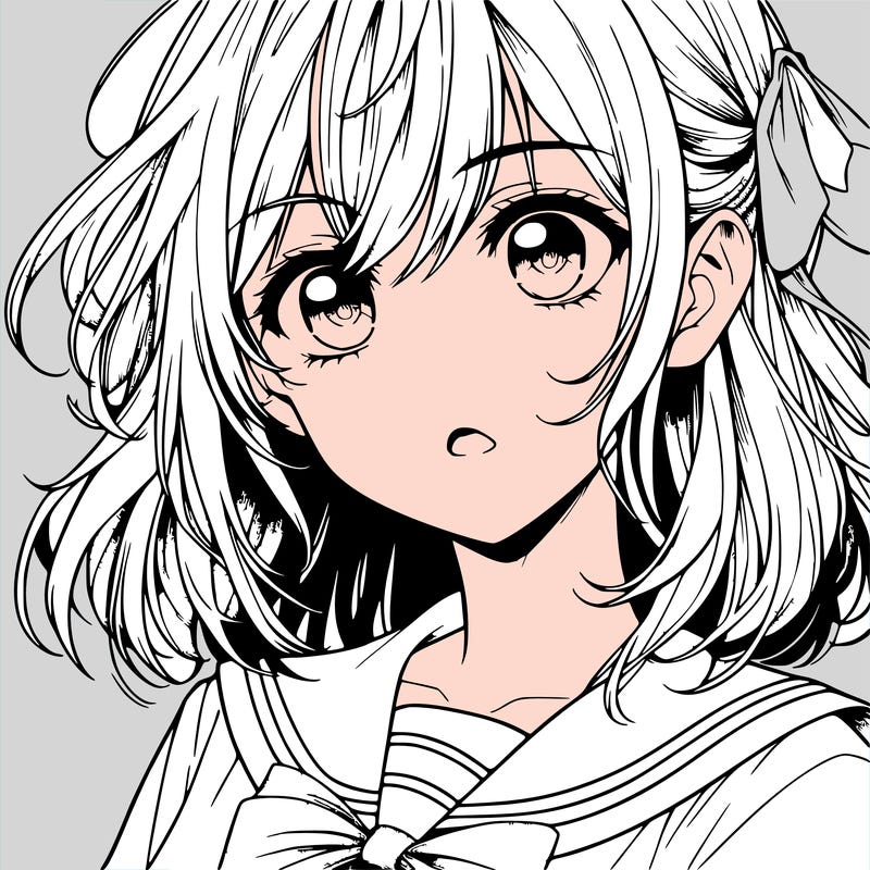 manga character girl realistic