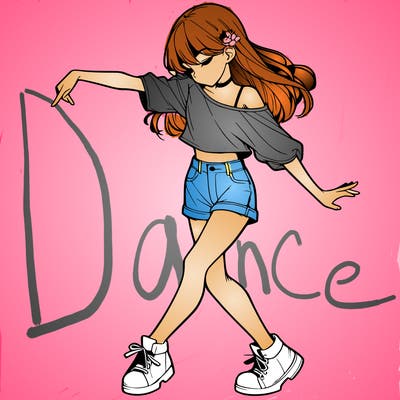 realistic girl danceing