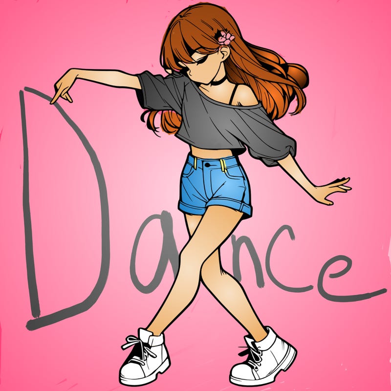 realistic girl danceing