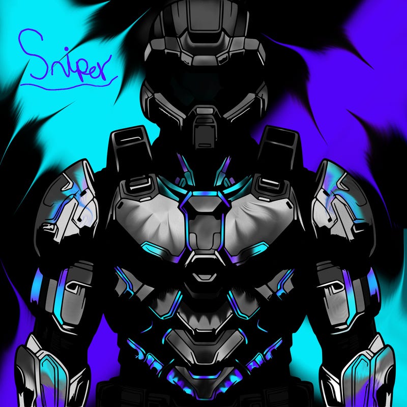 realistic warrior in futuristic armor and helmet