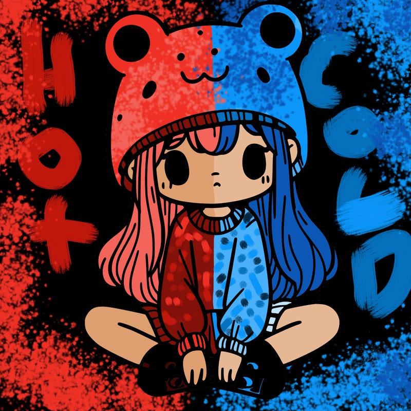 a girl wearing a frog hat and some frog socks