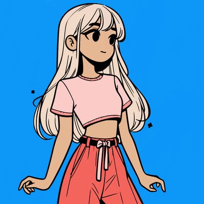 girl in a cute crop top