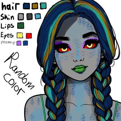 realistic girl with braids