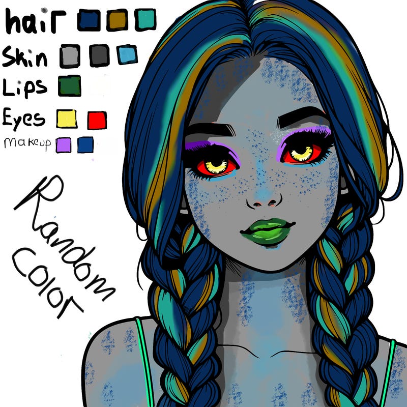 realistic girl with braids