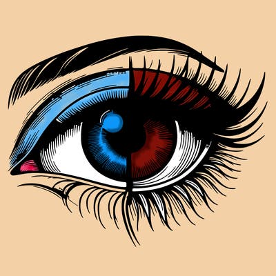 realistic eye split