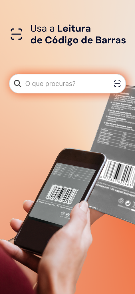 Kuantokusta - Usuario escaneando un código de barras de producto con la aplicación móvil KuantoKusta