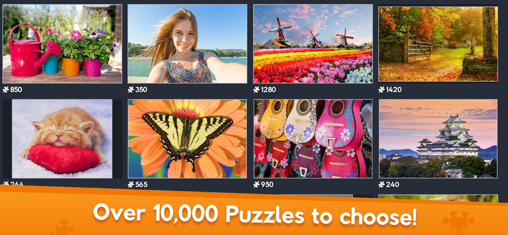 Jigsaw World - A library of diverse digital jigsaw puzzles featuring nature animals and landscapes in the Jigsaw World app