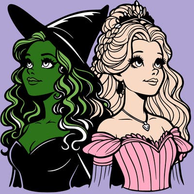 'elphaba and glinda (realistic)