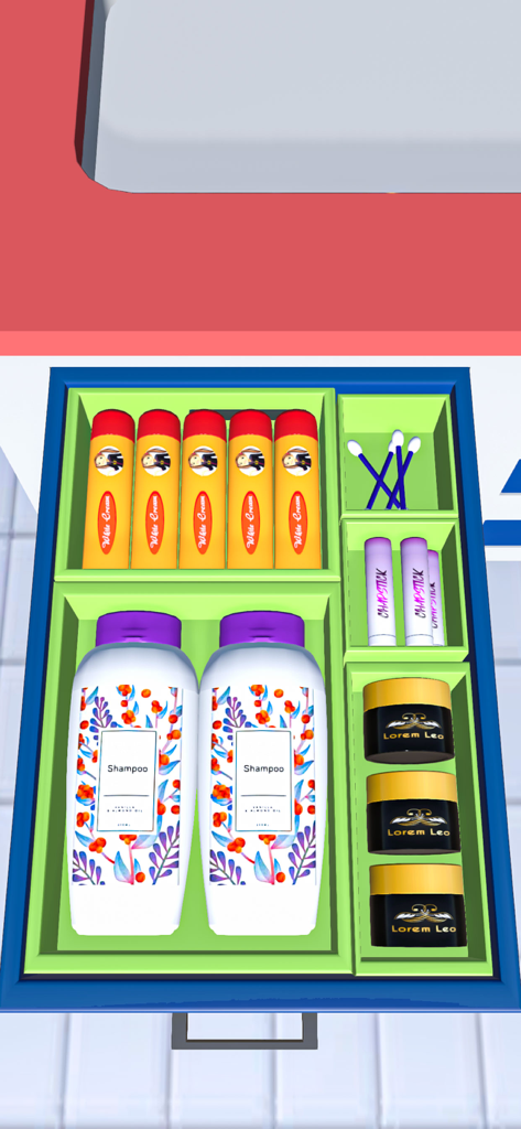 Restock & Refill Master! - An oddly satisfying and organized bathroom drawer featuring shampoo bottles and creams.